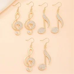 Dainty Musical Note Charm Earrings for Women Fashion Glamour Note Pendant Hook Earrings Trendy DIY Jewelry Accessories Gifts