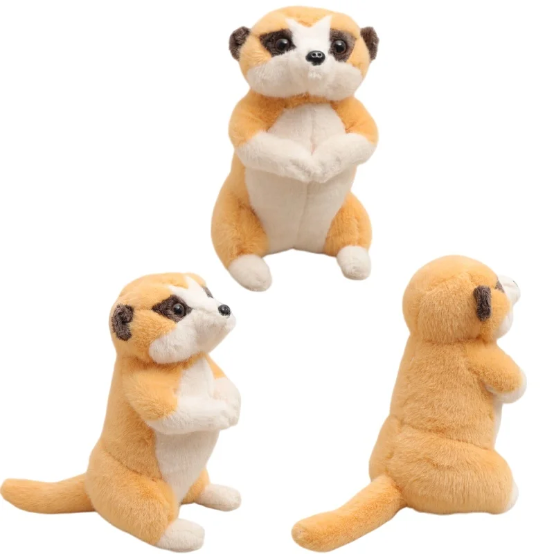 23CM Kawaii Mongoose Plush Toys Simulation Mongoose Stuffed Animal Pillow Baby Animal Doll Birthday Gift Room Decoration