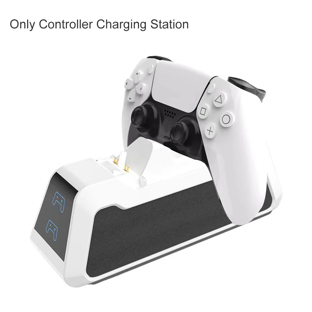 Контроллер, зарядная станция, Белый индикатор из АБС-пластика, быстрая зарядка, Двойная док-станция, аксессуары для дома, стабильная подставка для PS5