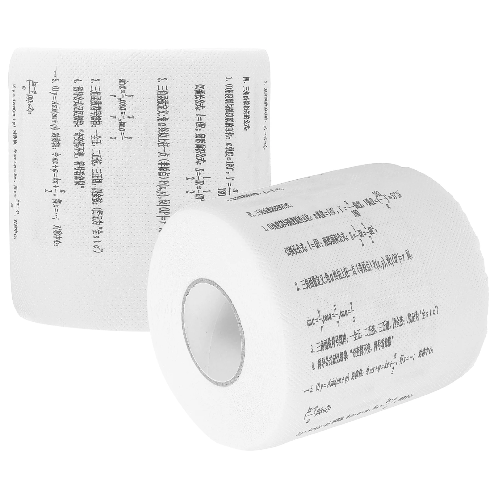

2 Rolls Premium Toilet Tissue with Math Design Soft Strong Not Easy to Deform Perfect for Bathroom Kitchen Napkin Use