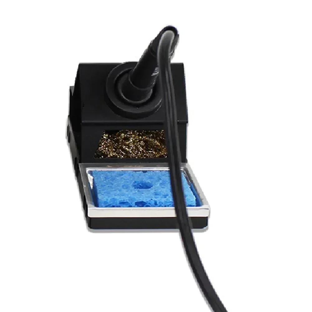Heavy Duty Soldering Iron Holder Reliable Metal Stand with Integrated Brass Wool and Cleaning Sponge for Convenience