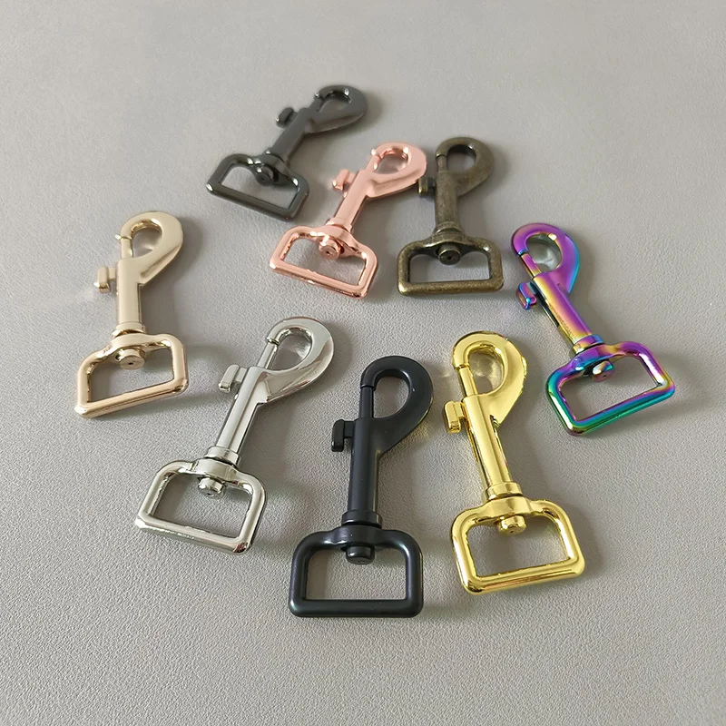 20pcs/Lot 25mm Metal Buckle Swivel Clasp Carabiner Clip Loop Snap Hook For Dog Leads Leash Lock Hardware Sewing DIY Accessory