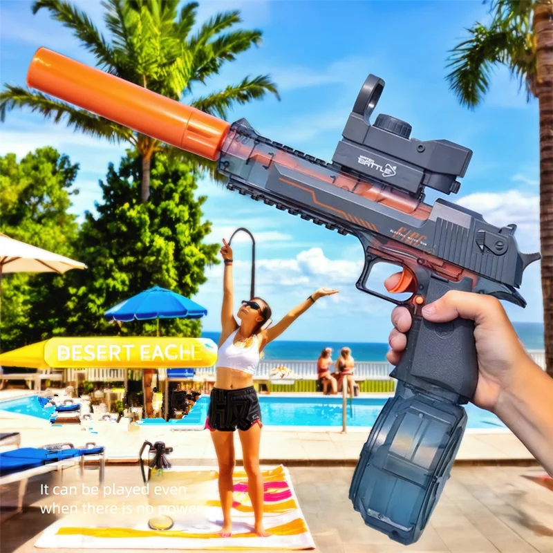 Children And Adult Outdoor Toy Electric Special Effect Water Gun, Boys And Girls Outdoor Competition Light-Up Flame Nozzle Toy W