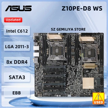 ASUS Z10PE-D8 WS EEB Server Motherboard Dual LGA 2011-3 Intel C612 PCH 4xPCIe 3.0 DDR4 512GB support E5-2600 v4 cpu