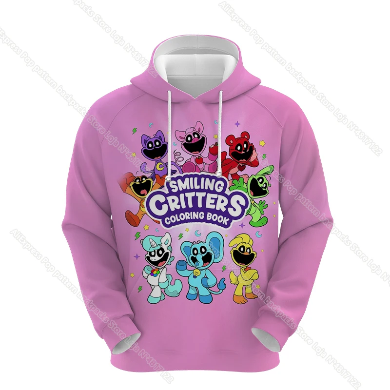 Uśmiechnięty Critter Bluzy Catnap Dogday Mężczyźni Kobiety Dzieci Bluzy z nadrukiem 3D Pulower Streetwear Chłopiec Dziewczyna Dziecko Płaszcz z