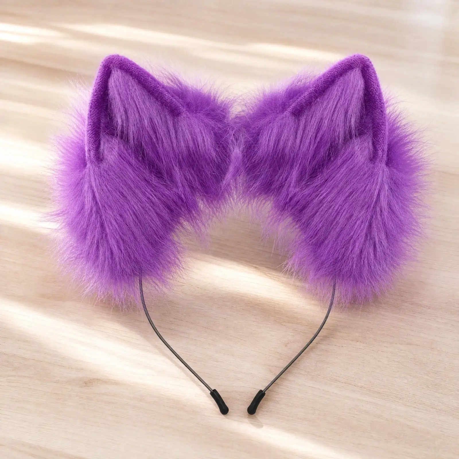 Wolf Ear Furry Headband Plush Hair Accessory for Cosplay Costume Stage Performance Halloween Party