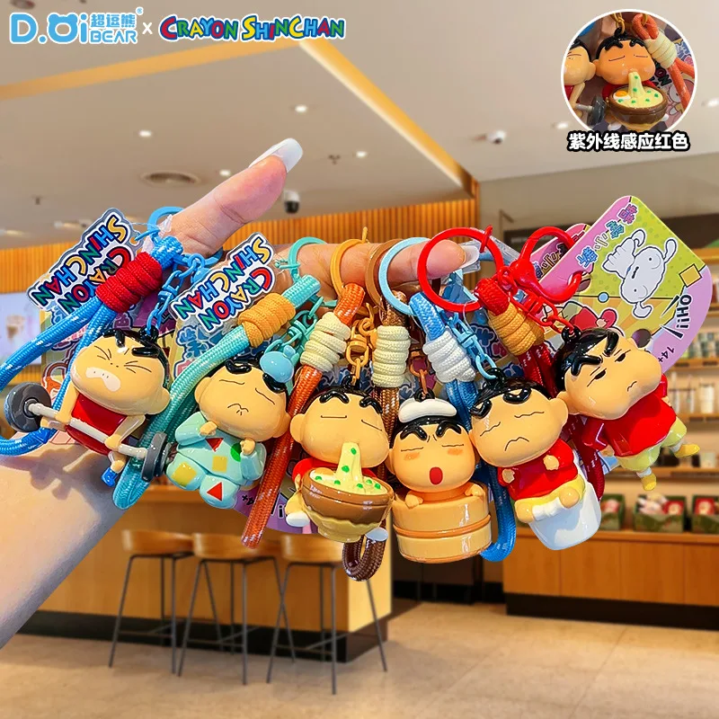 2026 Anime Crayon Shin-chan Action Figures Light Variable Series Phone Chain Keychain Bag Pendant Car Keyrings Fans Gift Toys