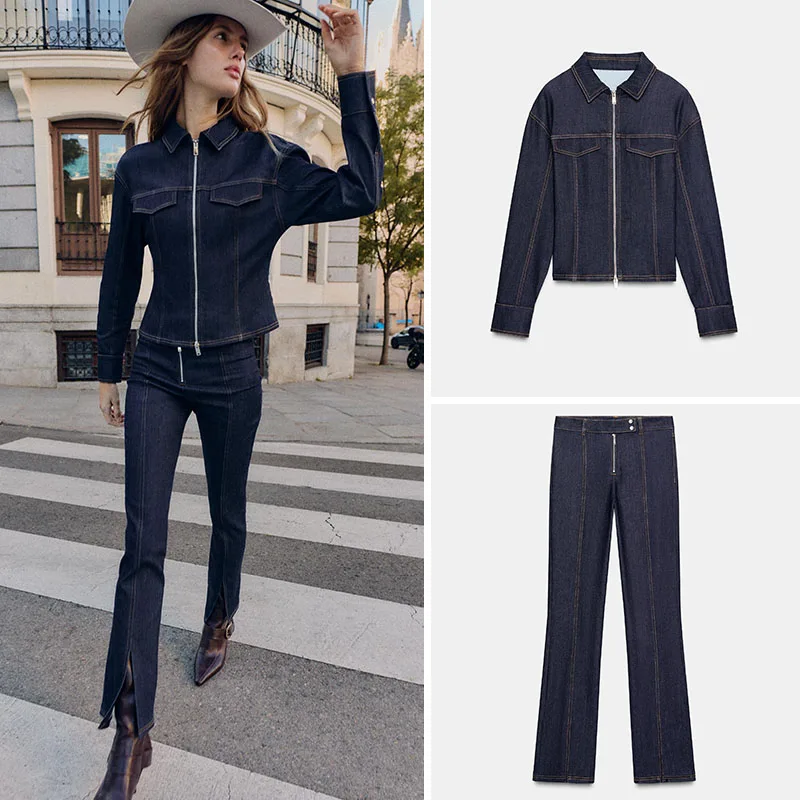 

Новое зимнее женское пальто-джато, облегающие джинсы, версия 2024, длинная женская верхняя одежда Sve, китайское происхождение Fem G