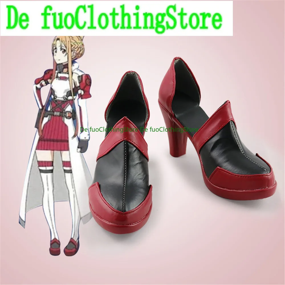 DefuoClothing Store Sword Art Online SAO Ggo Yuki Asuna Yuuki Asuna Cosplay Anime Cosplay Shoes and Boots Party Props Halloween