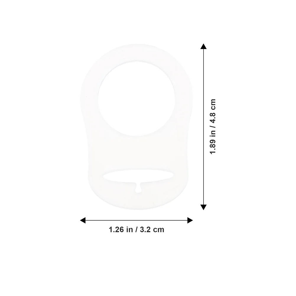 20Pcs Transparent Silicone Pacifier Holder Rings Baby Soother Attachment Ring Sturdy Comfortable for Pacifier Clip
