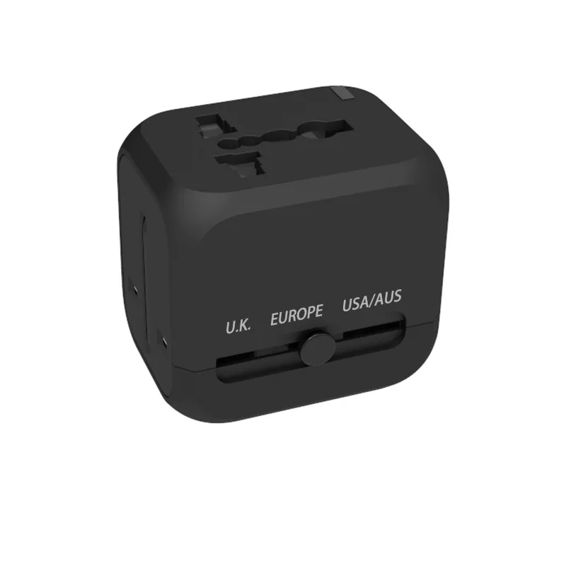 Universal Travel Adapter All-in-One EU UK US AU Plug Converter with 5V 1A USB Charging Port Compact Power Socket for Global Trip
