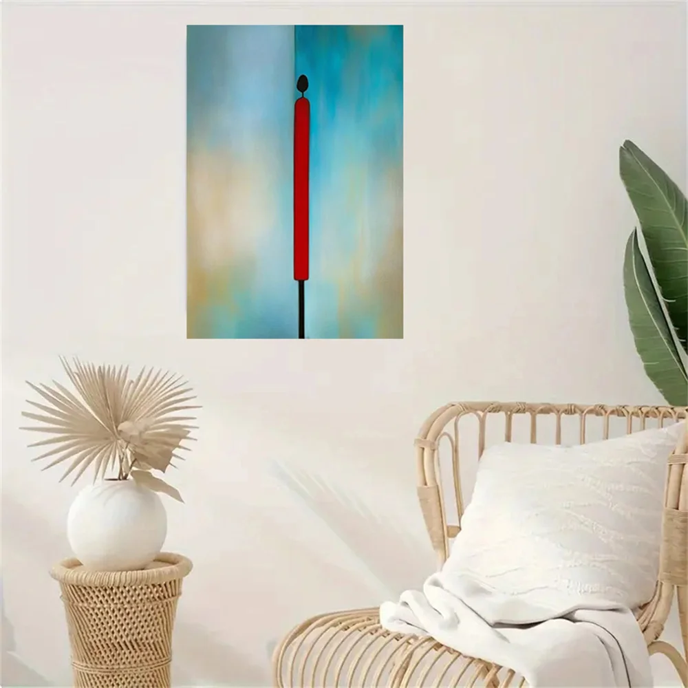 

100% Hand Painted Character Oil Painting Abstract Wooden Stick Human Image Wall Art Picture On Canvas For Living Room Home Decor