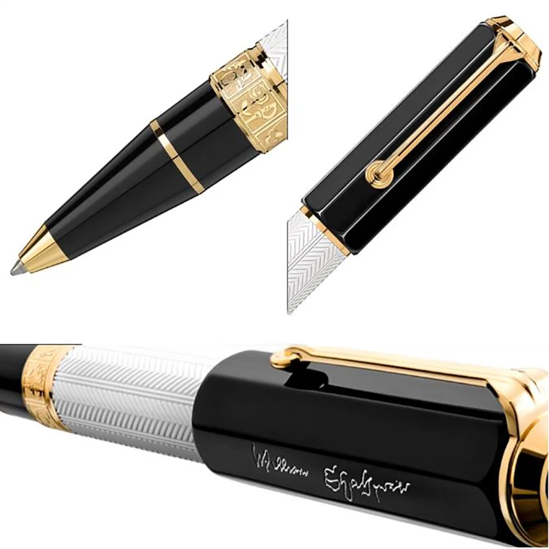 Premier Quality Luxury Detail M Writer William Shakespeare Ballpoint Pen Stationery With Serial Number 6836/9000