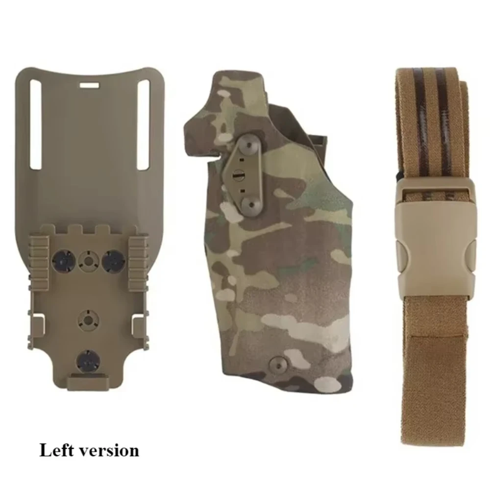 Tactical Gun Holster Glock17 Gen4 with X300 X300U Flashlight Quick Release Drop Leg Holsters Right Left Hand Pistol Gun Carry