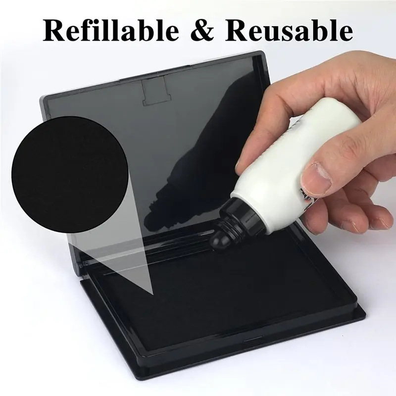 Special Premium Black For All Stamp Types Ink Stamp Pad-4 X 2.5 Inch, Ideal For Office And Crafting