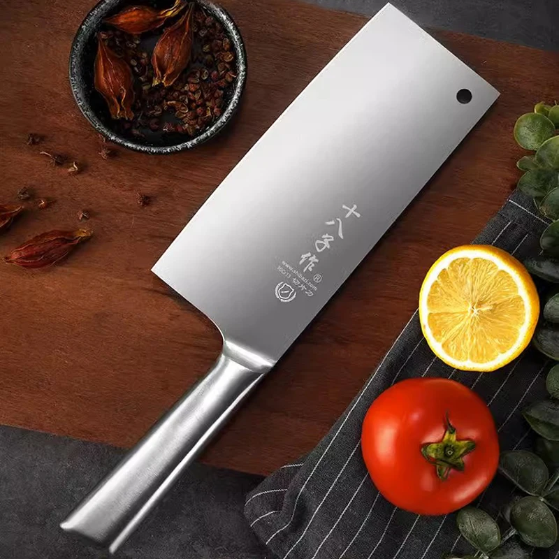 Shibazi Professional Kitchen Chef Knife Stainless Steel Meat Fish Vegetables Slicer Chopping Chinese Butcher Cleaver Tools