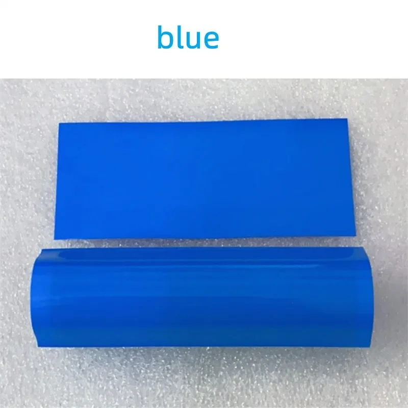100Pcs/Pack Flattened Width 42MM 26650 Lithium Battery PVC Heat-shrinkable Sleeve Skin Shrink Film Blue Transparent Yellow Black