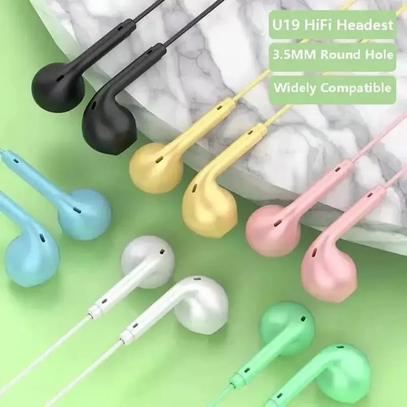 Auricolari cuffie cablate cuffie Stereo In-Ear da 3.5mm auricolari sportivi cuffie cablate con controllo del cavo con microfono per Xiaomi Samsung