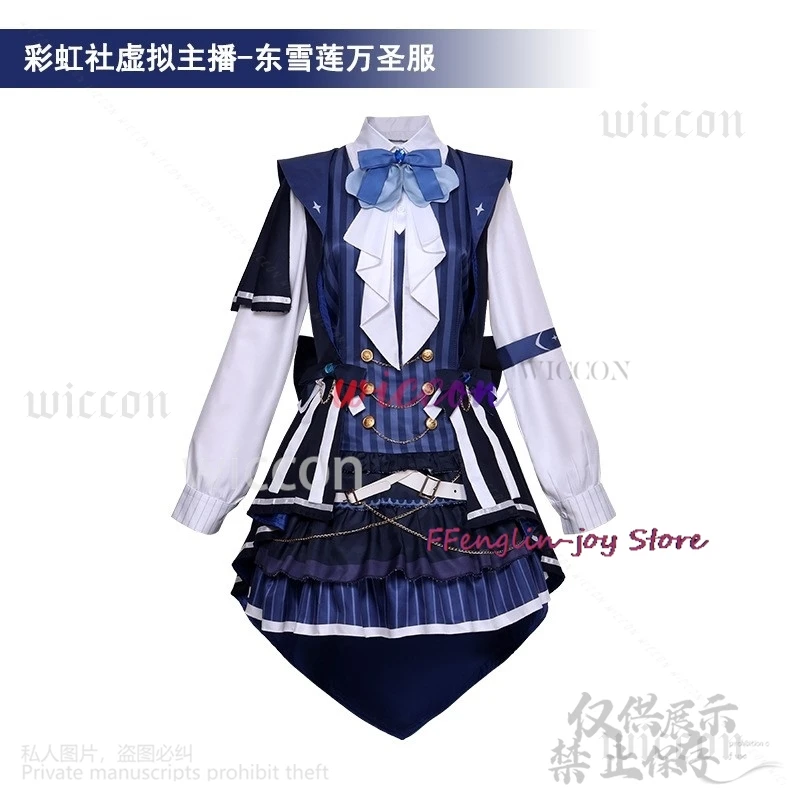 Anime Vtuber Cosplay YouTuber Blanche Fleur disfraz vestido Halloween Lolita gótico traje de vampiro pelucas para mujeres niñas personalizado