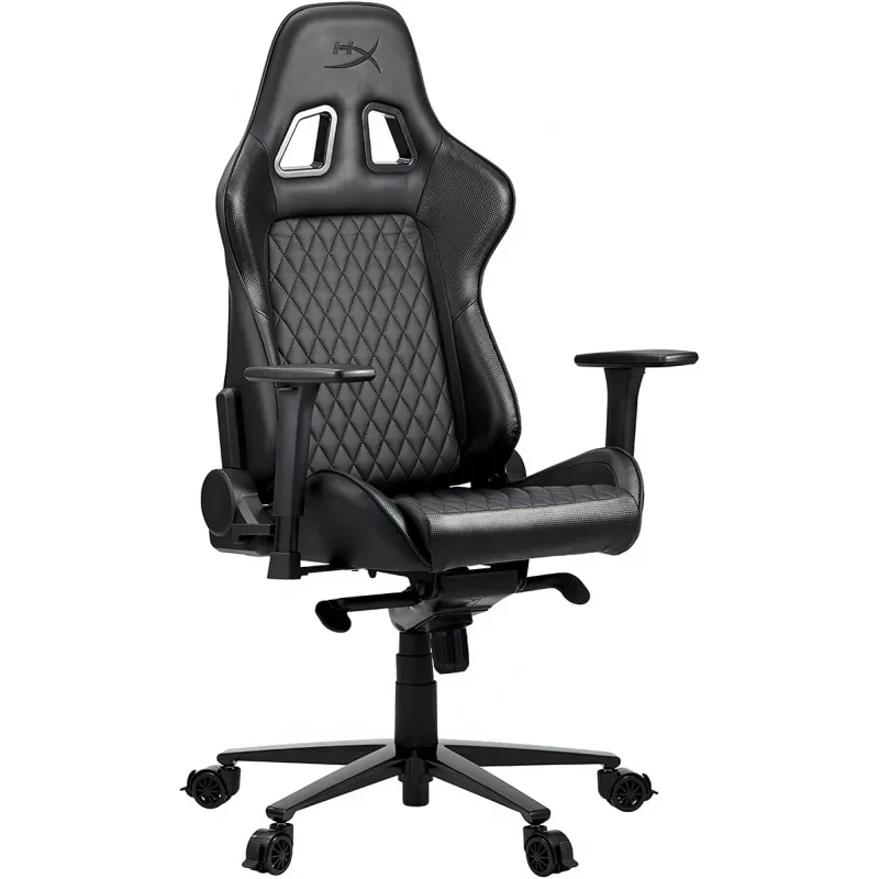 HyperX Jet Gamer Chair - Ergonomic Chair - Leather Upholstery Video Game - Black PC Racing Chair Gaming - Hyp