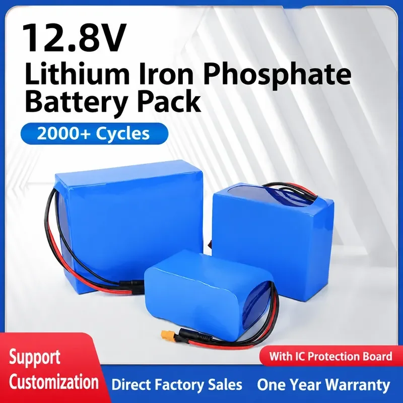 30AH 12.8V Lithium Iron Phosphate Battery Pack for High Power Small Size Applications Customizable