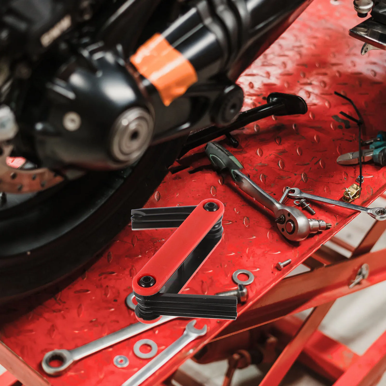 

1Set Folding Combination Bike Repairing Tool Inner Hexagon Spanner Wrench Portable Multifunction Outdoor Bike Repair Accessory