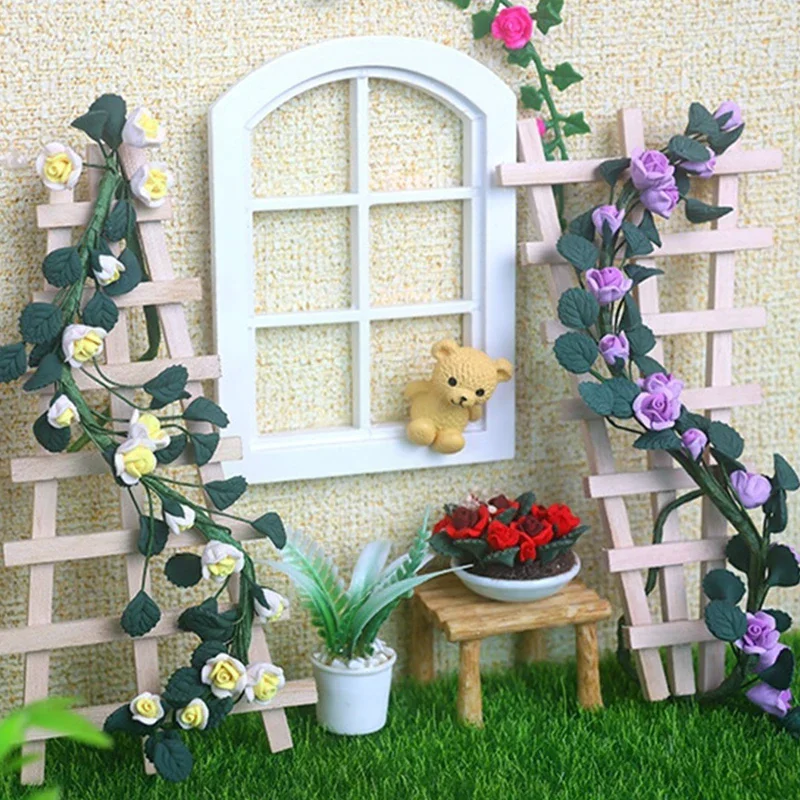 1:12 casa de muñecas en miniatura soporte de flores plantas y flores muebles de vid modelo de decoración para el hogar juguete accesorios para casa de muñecas