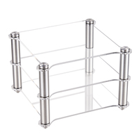 Acrylic Aluminium Alloy Rack HIFI Decoder Amplifier Headphone Amplifier Double Layer Rack Storage Storage Rack