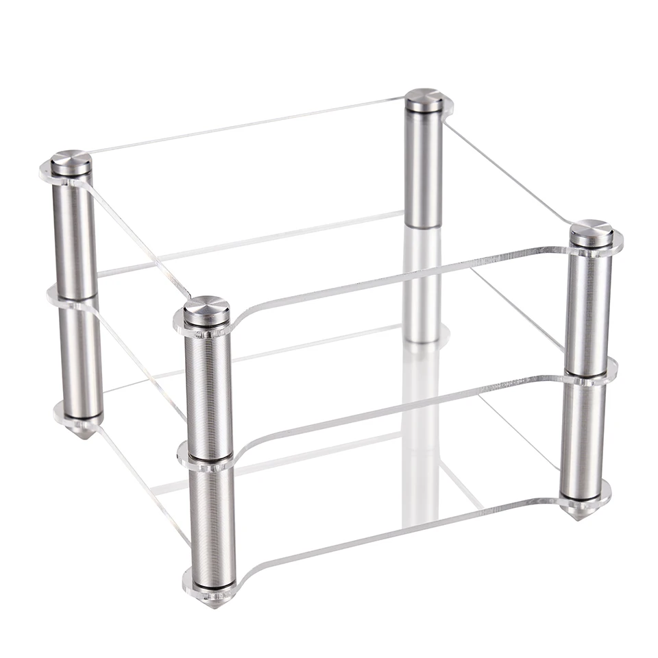 Acrylic Aluminium Alloy Rack HIFI Decoder Amplifier Headphone Amplifier Double Layer Rack Storage Storage Rack