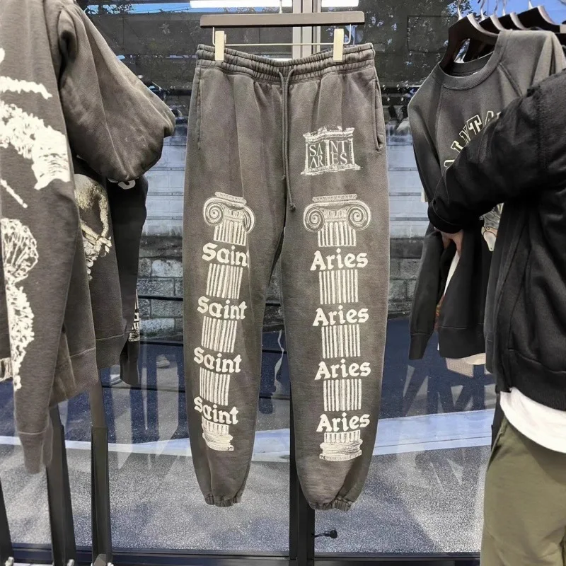 

Waed Vintage Street Sle Casual Sports Men's Sweatpants Straight Loose High Street Cross-Border Faion Urban Life