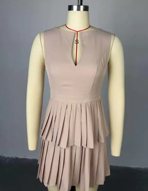 

Women's Clothing 2025 Summer Latest Fresh, Sweet and Fashionable V-Neck High Waist Slimming Pleated A-Line Dress Short Skirt