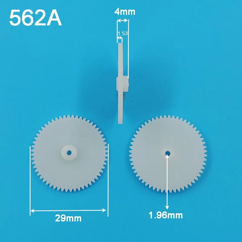 562A 0.5M Big Spur Gear OD29mm 56 Tooth 2mm Hole DIY Toy Model Parts