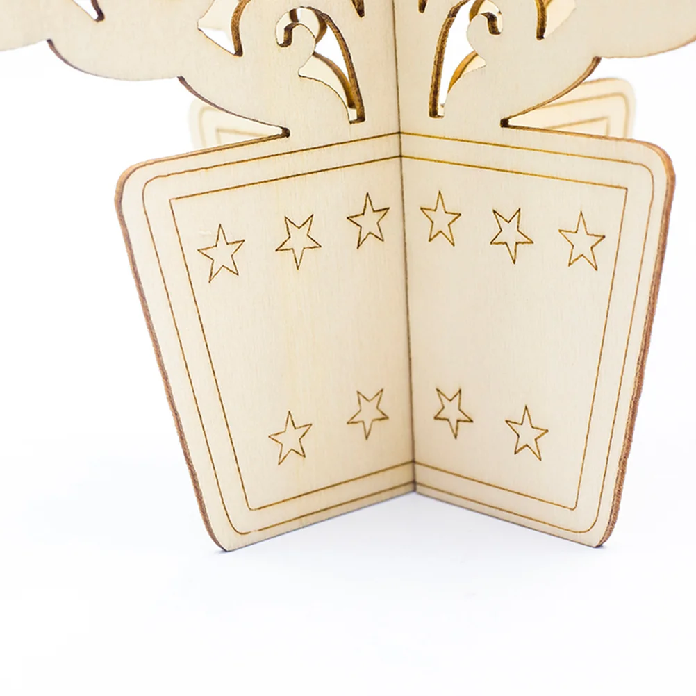 

Wooden Christmas Tree Hollow Carved Table Ornament Christmas Party Decoration Festive Gift Christams Wood Tree