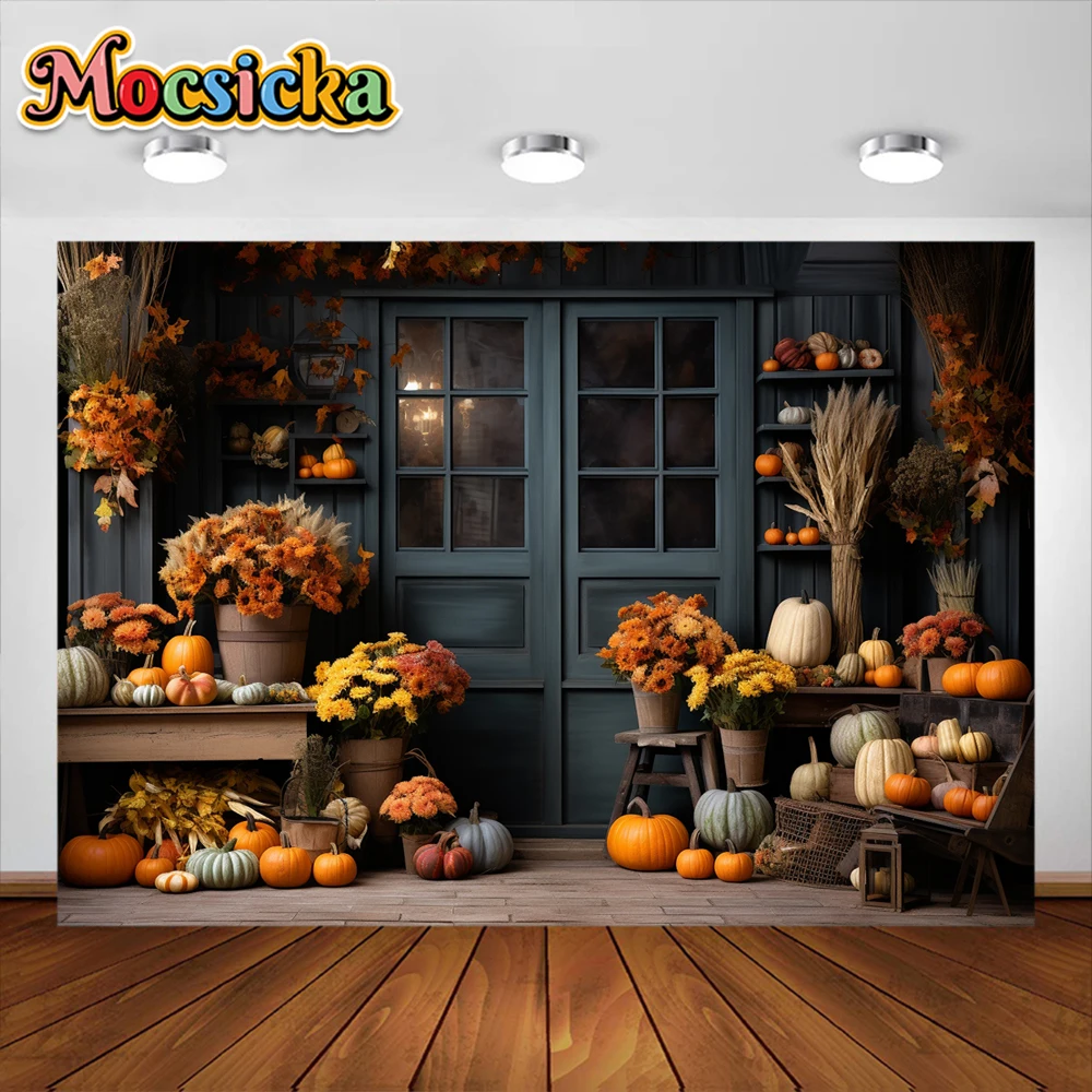 모시카 호박 배경, 아기 생일 케이크 스매시 사진 소품, 어린이 성인 포토콜 장식, 가을 할로윈 배경