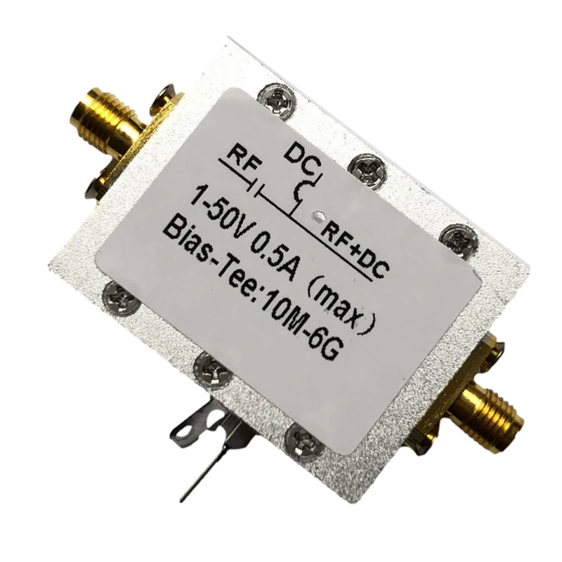 1 Piece Antenna Analyzer Bias Coaxial Feed Bias Tee 10Mhz-6Ghz Broadband Microwave Coaxial Bias