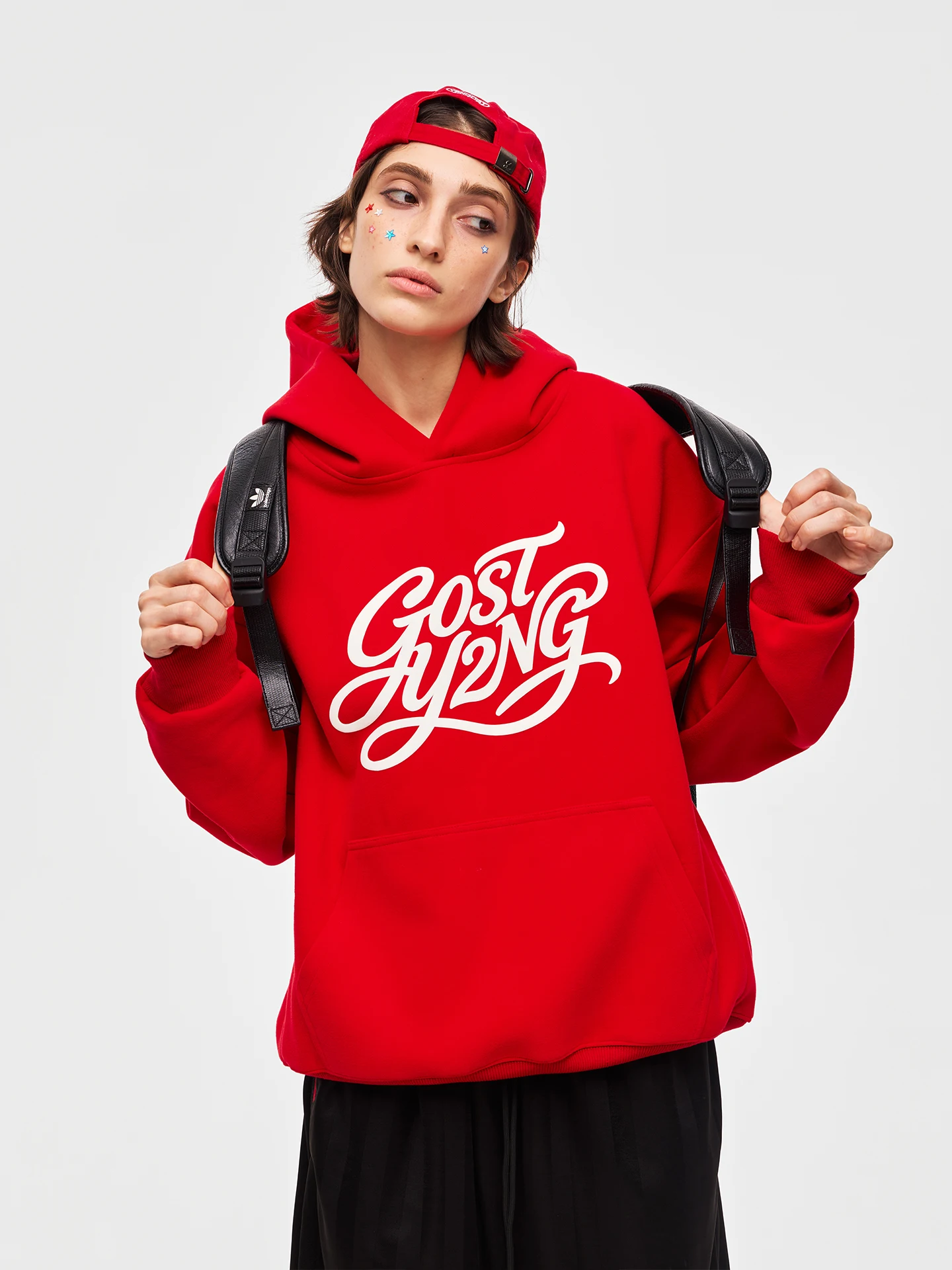GOSTY2NG Moletom com Capuz Estampado em Espuma Floral Colaborativo, Solto e Casual, para Homens e Mulheres, Ideal para Estuda...