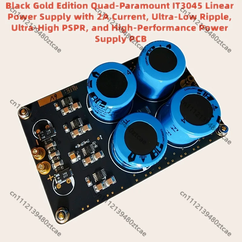Quad Parallel LT3045 Linear Power Supply, 2A Output, Ultra Low Ripple High PSRR PCB Module