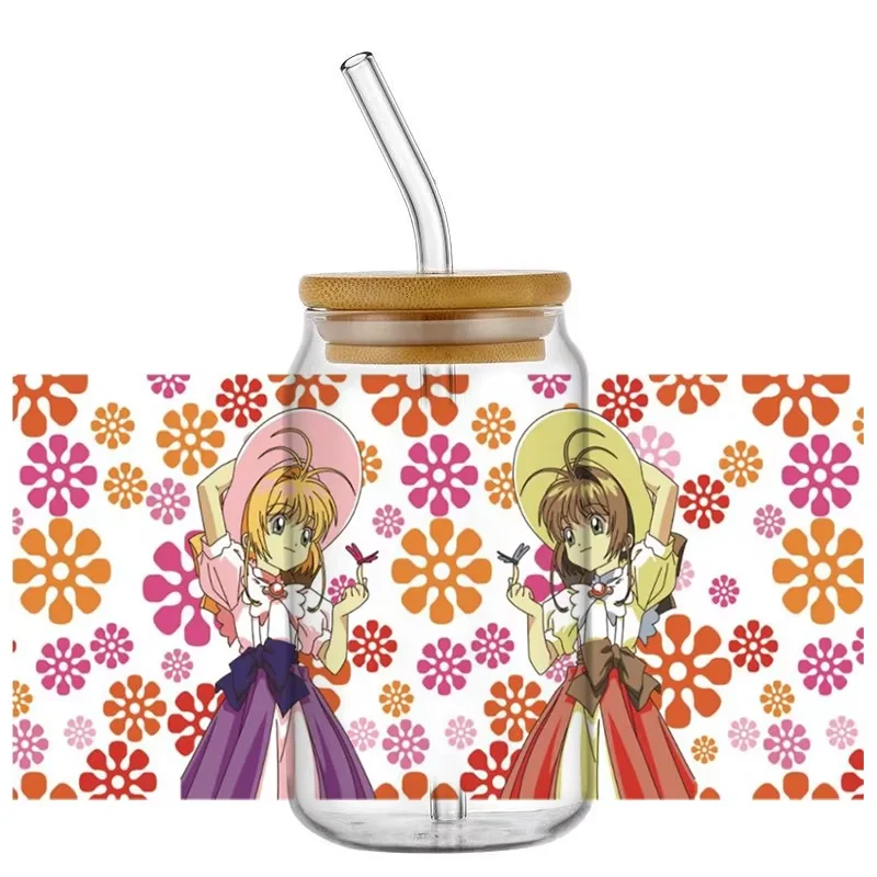 Popular Anime Cardcaptor Sakura designs 16OZ UV DTF Transfer Sticker Waterproof Transfers Decals cup wrap