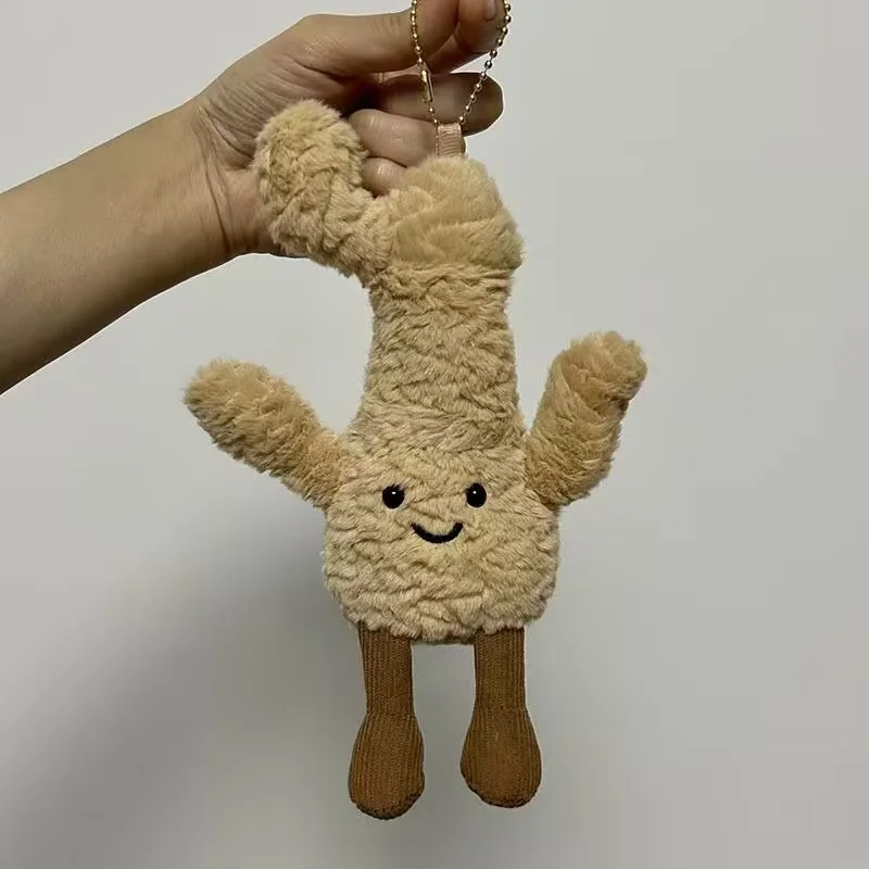Neueste Simulation Ingwer Rucksack Anhänger gefüllte Plüschtier Puppe Cartoon Anime niedliche Kindergeburtstagsgeschenk lustige Puppe