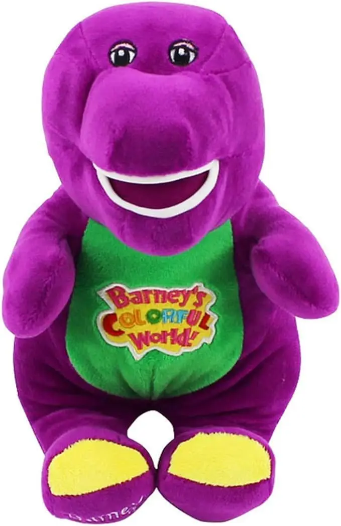 Barney Toys Singing Friend Barney Stuffed Animals Dinosaur Barney Singing I Love You Children's Plush Puppet Toy （11.8in）