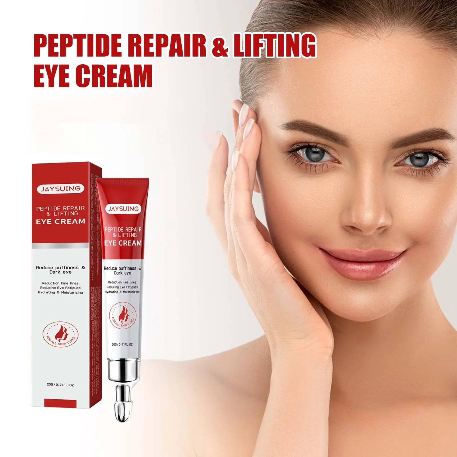

Peptide Repair Lifting Eye Cream Removal Eyes Bags Firming Relieve Eye Fatigue Eliminate Edema Brighten Fade Dark Circles Serum