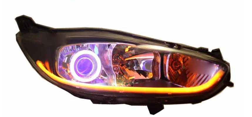 2013 2014 2015 2016y car bumer head light per Ford Fiesta headlight accessori per auto LED DRL HID xenon fog Fiesta faro