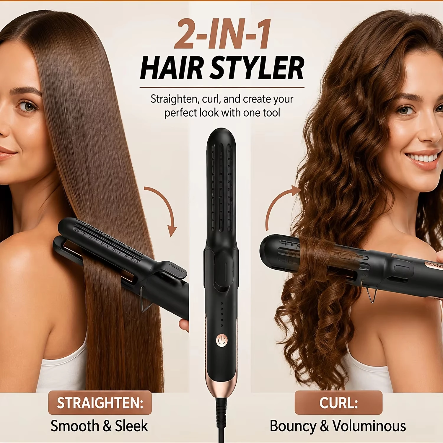 プロフェッショナルヘアストレートナー-2-in-1-カールアイロン-セラミックイオン式-速熱ヘアアイロン-マイナスイオンヘアストレートナー
