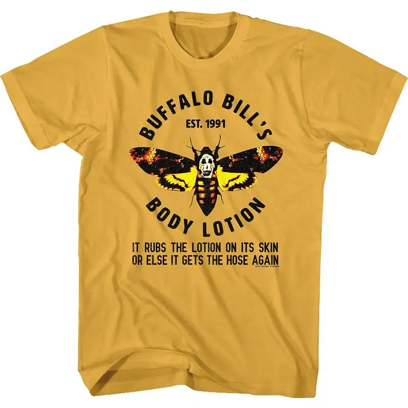 Classic movie The Silence of the Lambs The Silence of the Lambs moth print handsome trendy 100% cotton top short-sleeved T-shirt