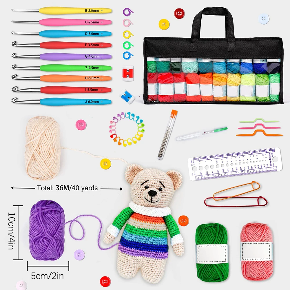 Beginner Crochet Knitting Kit 6