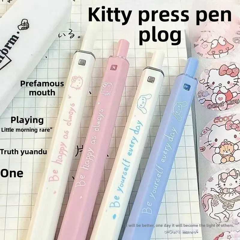 Sanrio Hello kitty Cinnamoroll cute student high-looking simple quick-drying medium-press and smooth brush writing pen wholesale