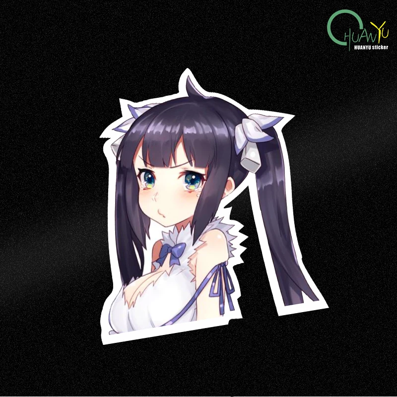 Jump Time Denmark Magi Hestia Sexy Cute Anime Girl Black Glue Record Outside Fopik Big Head Car Sticker