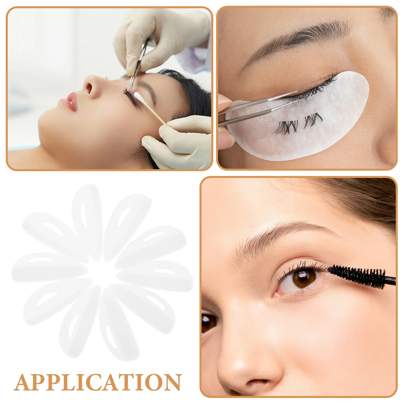 

10Pairs Eyelash Isolation Pads Silicone Reusable Lash Lift Perming Curler Cushions for Natural Eyelash Extension Styling Tools