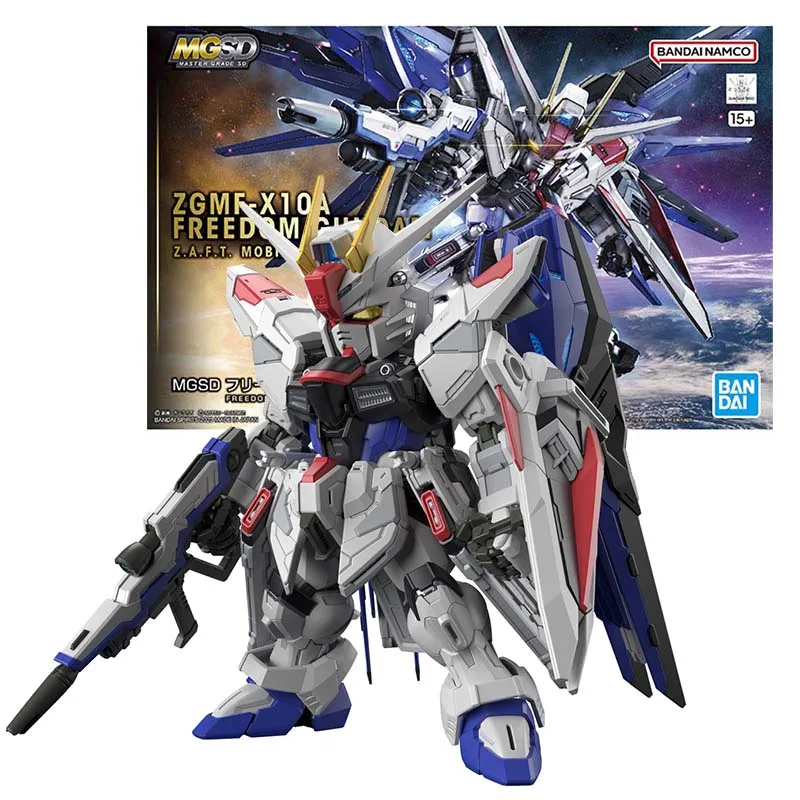 

Bandai Figure Gundam Model Kit Anime Figures MGSD ZGMF-X10A Freedom Mobile Suit Gunpla Action Figure Toys For Boys Gift