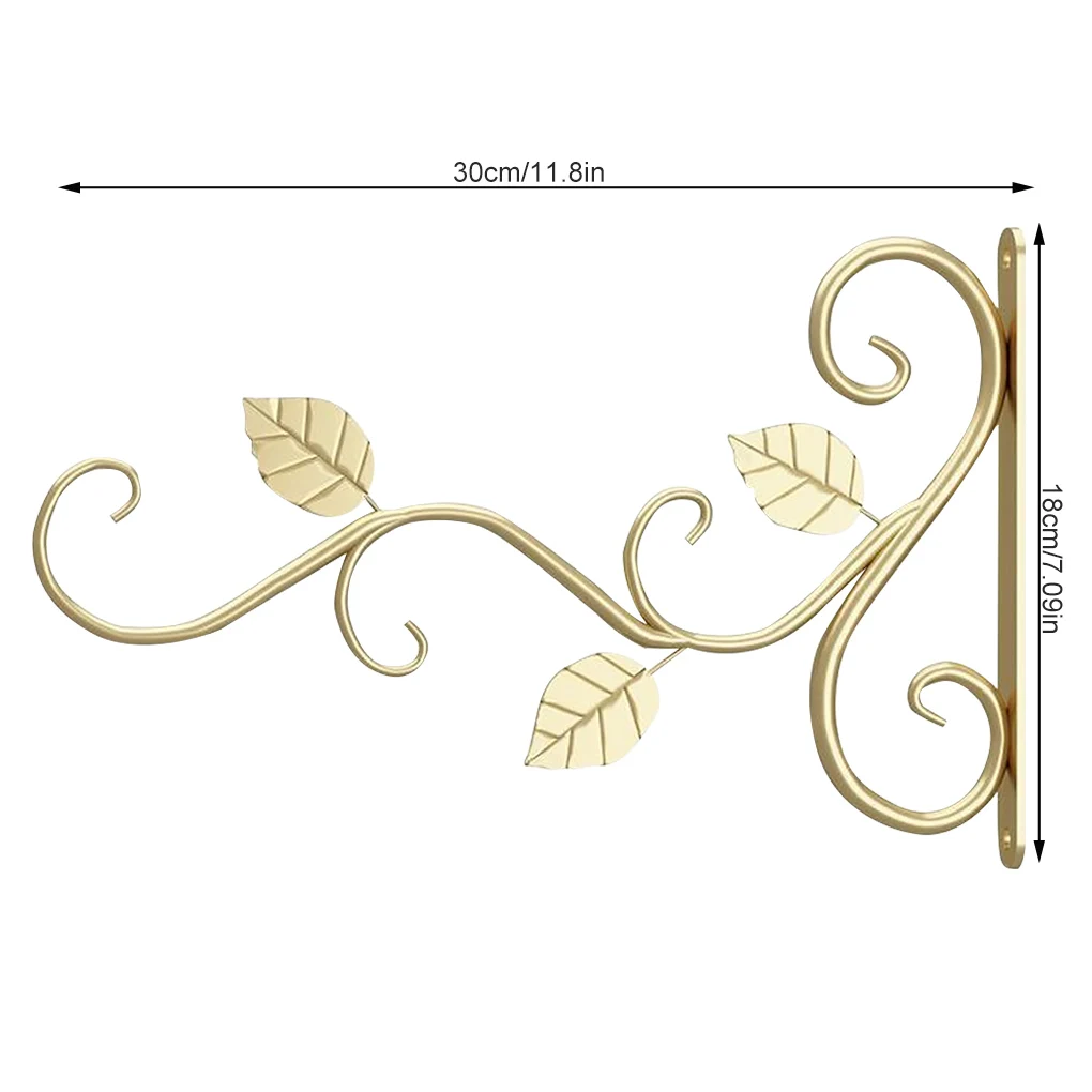 

Flower Rack Metal Structure Hanging Bracket Garden Supplies Multicolored Wall-mounted Handy Installation Space Saving black